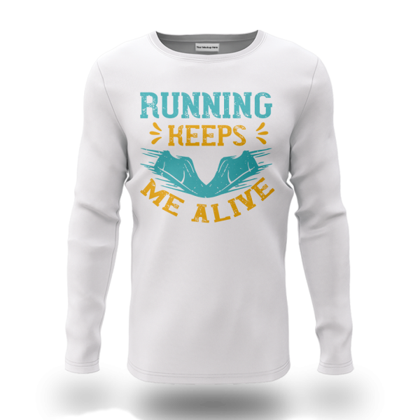 سويت شيرت runner - running heeps me alive