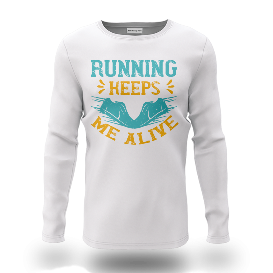 سويت شيرت runner - running heeps me alive